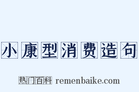 小康型消费造句是什么意思的图片